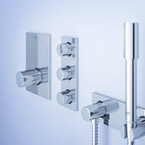 Grohe Grohtherm F Afbouwdeel - voor omstelkraan 3 functies - verticaal of horizontaal - chroom 0437914