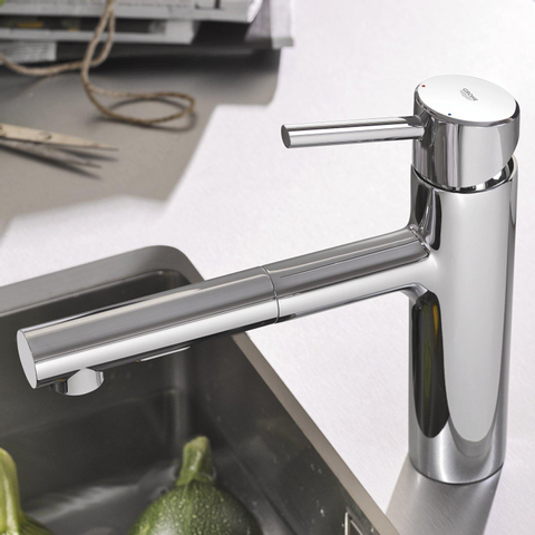 GROHE Concetto Mitigeur de cuisine - bec extractible - 2 types de jet - chrome 0467943