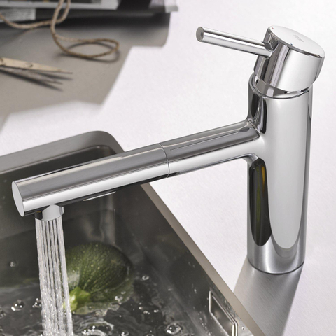 GROHE Concetto Mitigeur de cuisine - bec extractible - 2 types de jet - chrome 0467943
