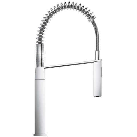 GROHE Eurocube Mitigeur de cuisine avec bec medium monotrou avec douchette professionnelle chrome 0438105