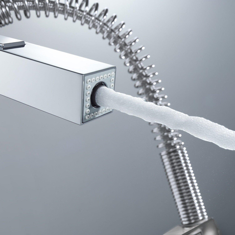 GROHE Eurocube Mitigeur de cuisine avec bec medium monotrou avec douchette professionnelle chrome 0438105