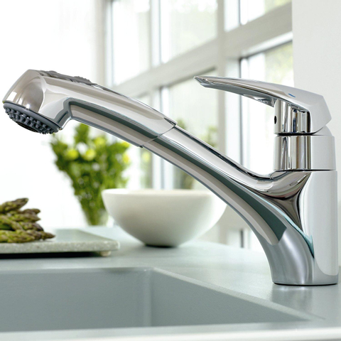 GROHE Eurodisc Robinet de cuisine avec douchette extractible chrome 0437014