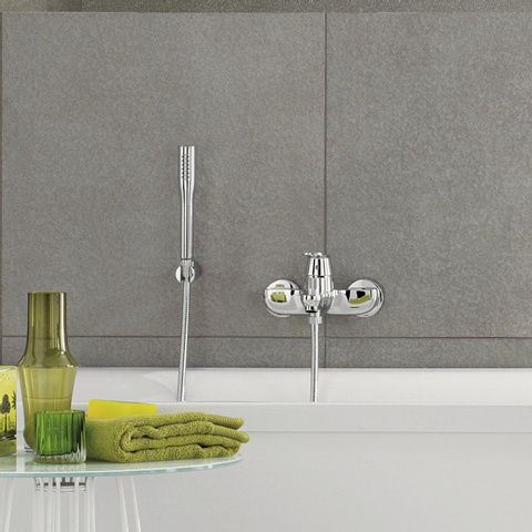 Grohe Eurosmart Cosmopolitan Badkraan - met omstel - met koppelingen - met garnituur - chroom 0437349