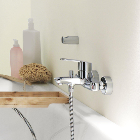 Grohe Eurostyle Cosmopolitan Badkraan - met omstel - met koppelingen - chroom 0437764