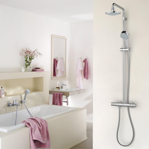 Grohe Eurostyle Cosmopolitan Badkraan - met omstel - met koppelingen - chroom 0437764
