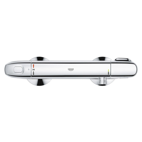 Grohe Grohtherm 1000 New Douchekraan - thermostatisch - zonder omstel - met koppelingen - EcoJoy - volumegreep met ecobutton - chroom 0442503