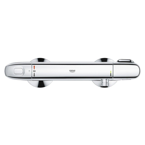 Grohe Grohtherm 1000 New Douchekraan - thermostatisch - zonder omstel - met koppelingen - EcoJoy - volumegreep met ecobutton - chroom 0442503