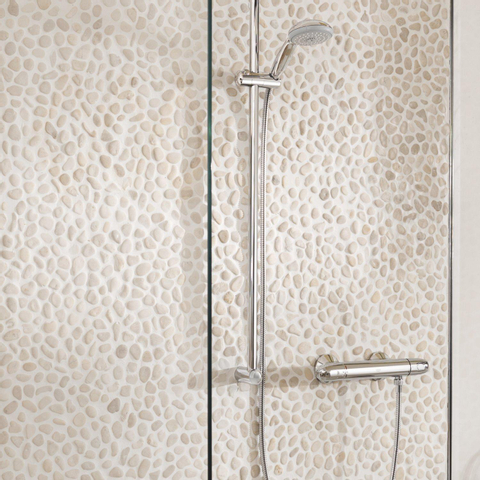 Grohe Grohtherm 1000 New Douchekraan - thermostatisch - zonder omstel - met koppelingen - EcoJoy - volumegreep met ecobutton - chroom 0442503