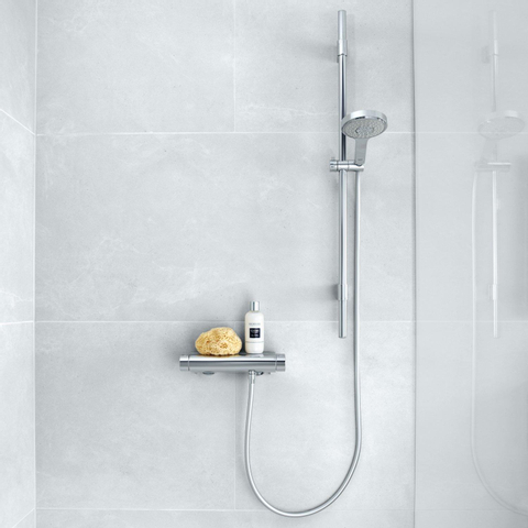 Grohe Grohtherm 2000 douchekraan thermostatisch met glijstang 60cm en cosmopolitan handdouche massage chroom TWEEDEKANS OUT4529