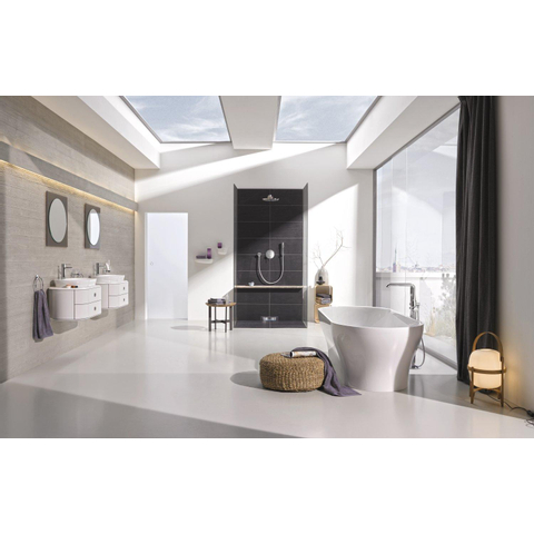 GROHE Essence New Robinet de lavabo sur plage - bec 9,4 cm - taille S - EcoJoy - chrome 0442572