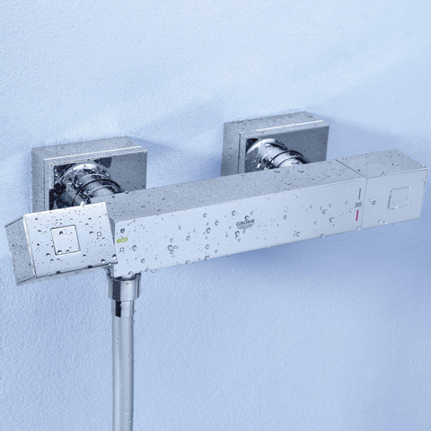 GROHE Cube mitigeur de douche thermostatique avec raccords chrome 0442350