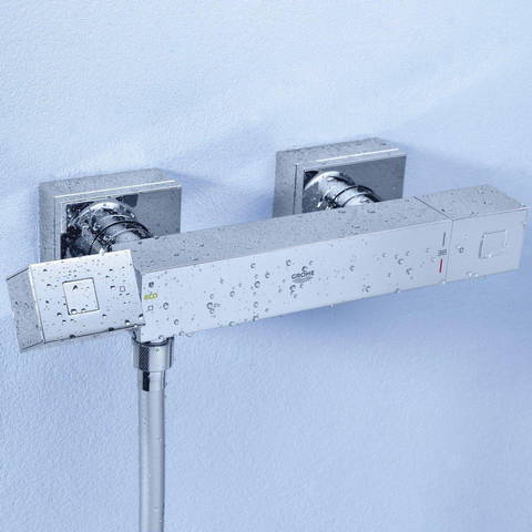 GROHE Cube mitigeur de douche thermostatique avec raccords chrome 0442350