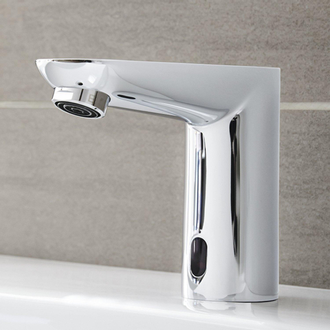 GROHE Euroeco Cosmopolitan E waterbesparende wastafelkraan infrarood zonder menging met trafo 230V chroom OUTLETSTORE STORE44692