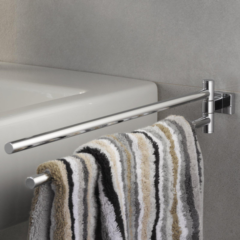 GROHE Essentials Cube Porte-serviettes - 43,9cm - double - pivotant - chromé 0438173