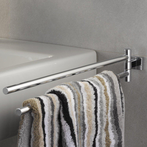 GROHE Essentials Cube Porte-serviettes - 43,9cm - double - pivotant - chromé 0438173