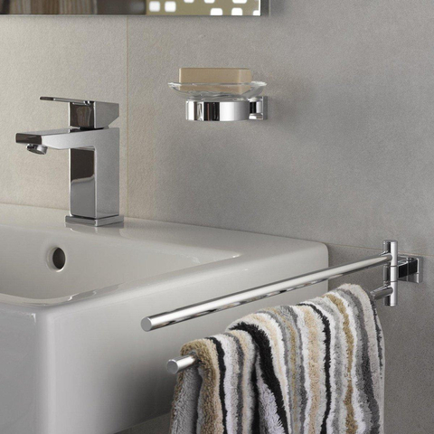 GROHE Essentials Cube Porte-serviettes - 43,9cm - double - pivotant - chromé 0438173