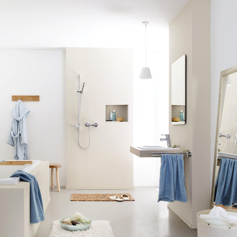 Grohe Concetto Waterbesparende Wastafelkraan - met inzinkbare ketting - 28mm ES cartouche - chroom 0436340