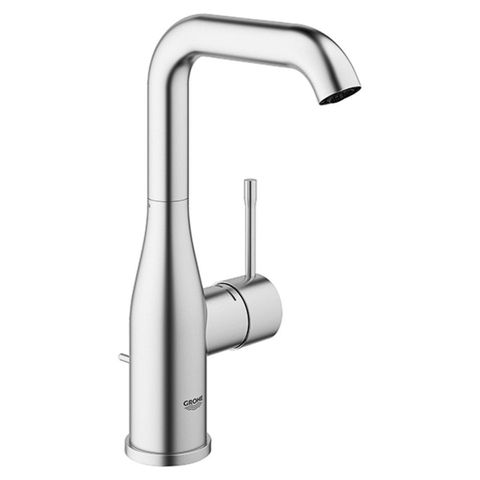 Grohe Essence New Wastafelkraan Opbouw - uitloop 12.7cm - L-size - waste - Supersteel (RVS) SW73260