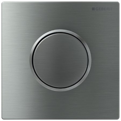 Geberit Type10 urinioir bedieningsplaat - pneumatisch - ronde knop - rvs geborsteld/easy-to-clean - rvs 0730085