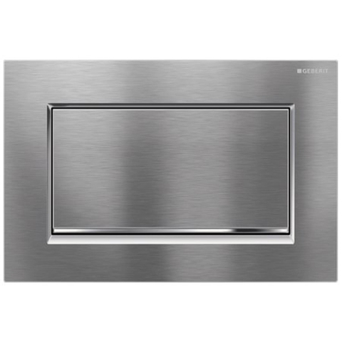 Geberit Sigma10 bedieningsplaat - 2-toets spoeling - rechthoekige knoppen - vergr.chroom geborsteld/glans chroom/ - verchroomd chroom mat SW61795