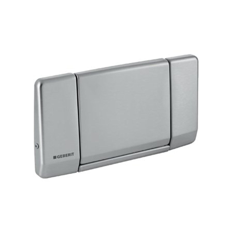 Geberit Highline bedieningplaat - met frontbediening - voor toilet - 34x18.5cm - geborsteld rvs GA76280