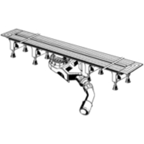 Viega Advantix vario caniveau de douche rénovation 30 120cm raccourcissable en continu GA37575