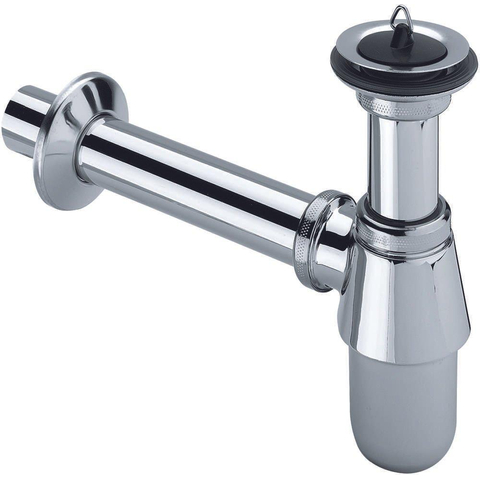 Viega siphon à gobelet pour bonde avec tube mural 5/4 avec rosace chrome 0500216