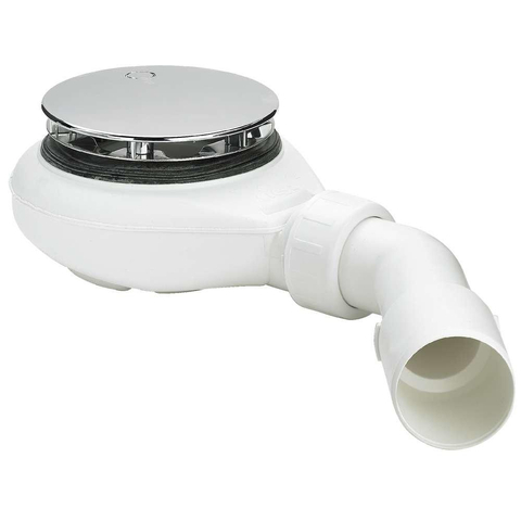 Viega Tempoplex bonde de receveur de douche 60mm de hauteur complet 115x40/50 pour receveur de douche avec trou 90mm chrome 0510135