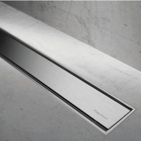 Easy Drain Compact caniveau de douche modulo design 70cm avec grille zero plus garde d'eau 30mm inox brossé GA36424
