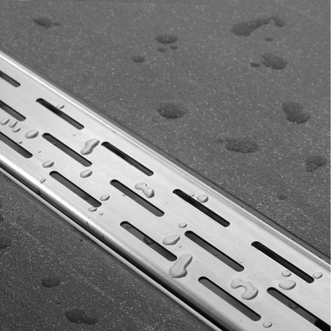 Easy Drain Compact FF caniveau de douche plaque simple avec sortie latérale 6x90cm 30mm inox 2301782