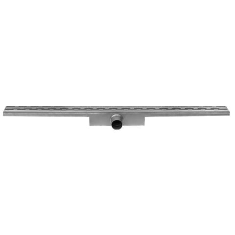 Easy Drain Compact caniveau de douche plaque simple avec sortie latérale 6x100cm 50mm inox 2301332