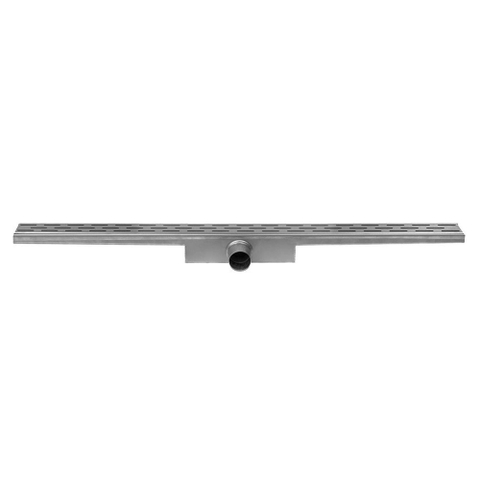 Easy Drain Compact caniveau de douche plaque unique avec sortie latérale 6x120cm 30mm acier inoxydable 2301319