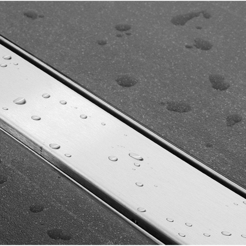 Easy Drain Compact 30 zero caniveau de douche plaque simple avec sortie latérale 6x100cm inox 2302597