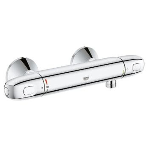 Grohe Grohtherm 1000 New Douchekraan - thermostatisch - zonder omstel - met koppelingen - EcoJoy - volumegreep met ecobutton - chroom 0442503