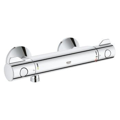 Grohe Grohtherm 800 Douchekraan - thermostatisch - met koppelingen - EcoJoy - volumegreep met ecobutton - chroom 0442500