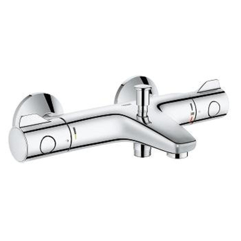 GROHE grohtherm 800 Mitigeur bain mural thermostatique avec inverseur et connexions EcoJoy avec poignée volume et bouton éco chrome 0442502
