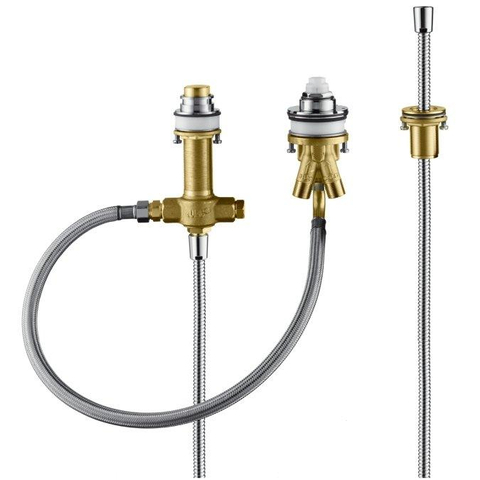 Hansgrohe overig Inbouwdeel - voor 3-gats - eengreeps badrandmengkraan - zilver/messing (zilver) GA33008