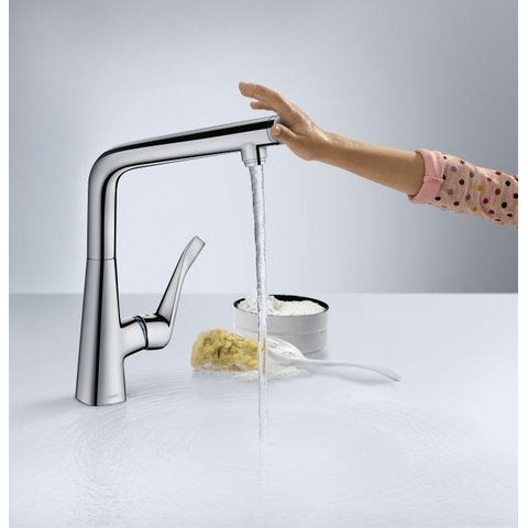 Hansgrohe Metris Select M71 Eengreeps keukenmengkraan - 320 - hoogglans chroom GA43874