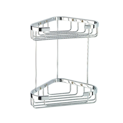 Geesa Basket Porte-douche d’angle double 22cm Chrome 0650253