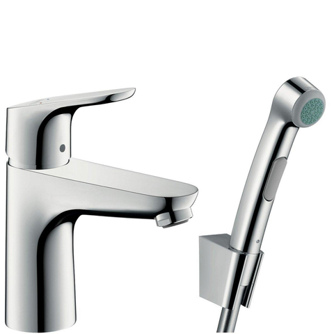Hansgrohe Focus Bidet set - 100 met handdouche en doucheslang - 160cm - hoogglans chroom GA45288