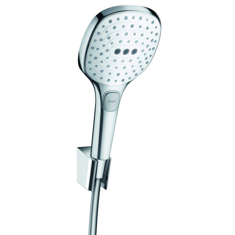 Hansgrohe Raindance Select E Badset - 120 - 3jet - met doucheslang - 160 cm wit/chroom - wit chroom 0605447