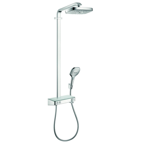 Hansgrohe Raindance Select E 300 - 2jet - showerpipe - ecosmart: - met Showertablet - 300 opbouwkraan thermostati - thermostaat - hoogglans chroom 0605452