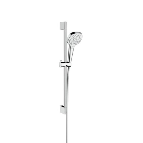 Hansgrohe Croma select e Multi glijstangset - met Croma - select E Multi - handdouche 65cm - met isiflex B - doucheslang - 160cm wit/chroom - wit chroom 0605307