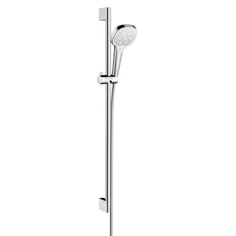 Hansgrohe Croma select e Multi glijstangset - met Croma - select E Multi - handdouche - ecosmart - 90cm - met isiflex B - doucheslang - 160cm wit/chroom - wit chroom 0605314