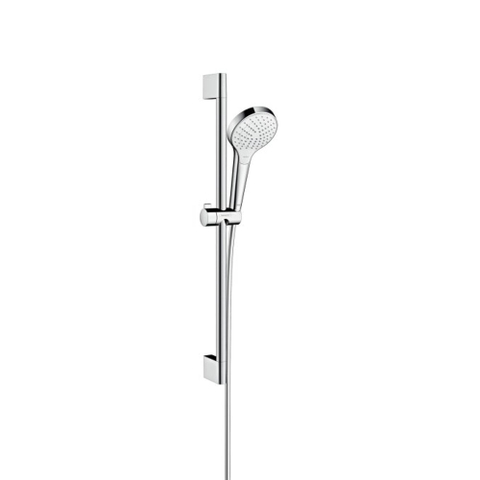 Hansgrohe Croma select s Vario glijstangset - met Croma - select S Vario - handdouche - ecosmart - 65cm - met isiflex B - doucheslang - 160cm wit/chroom - wit chroom 0605497