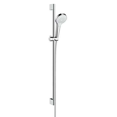 Hansgrohe Croma select s Vario glijstangset - met Croma - select S Vario - handdouche - ecosmart - 90cm - met isiflex B - doucheslang - 160cm wit/chroom - wit chroom 0605304