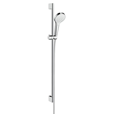 Hansgrohe Croma select s Glijstangset - met Croma - select S - 1jet - handdouche 90cm - met isiflex B - doucheslang - 160cm wit/chroom - wit chroom 0605305