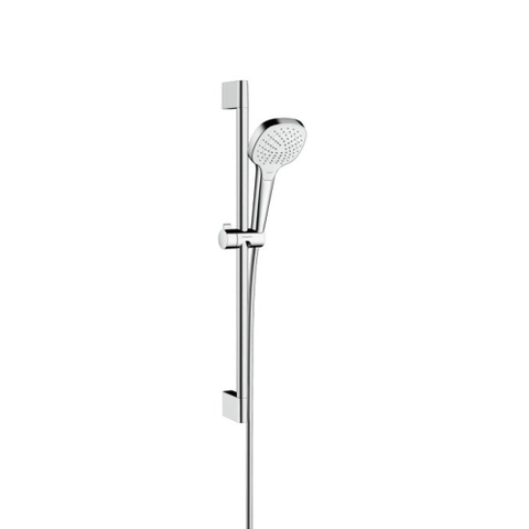Hansgrohe Croma select e Vario glijstangset - met Croma - select E Vario - handdouche - ecosmart - 65cm - met isiflex B - doucheslang - 160cm wit/chroom - wit chroom 0605310