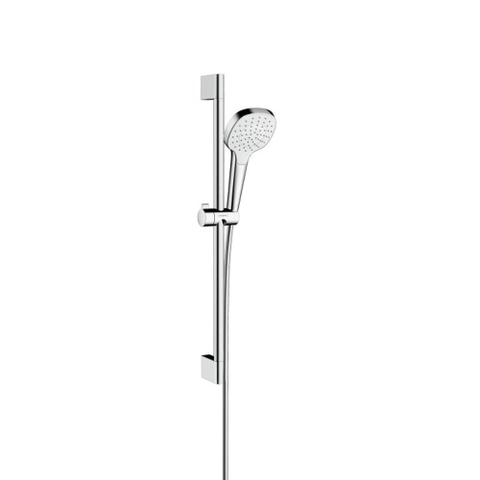 Hansgrohe Croma select e Glijstangset - met Croma - select E - 1jet - handdouche 65cm - met isiflex B - doucheslang - 160cm wit/chroom - wit chroom 0605311