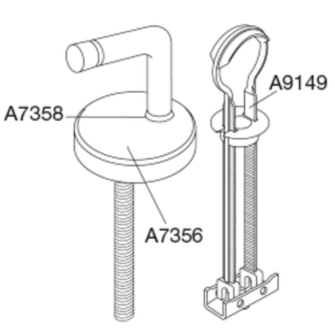 Pressalit charnière universelle verticale avec fixation basculante par paire inox 0604514